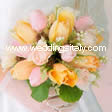 tulips, small roses, lily of the valley 